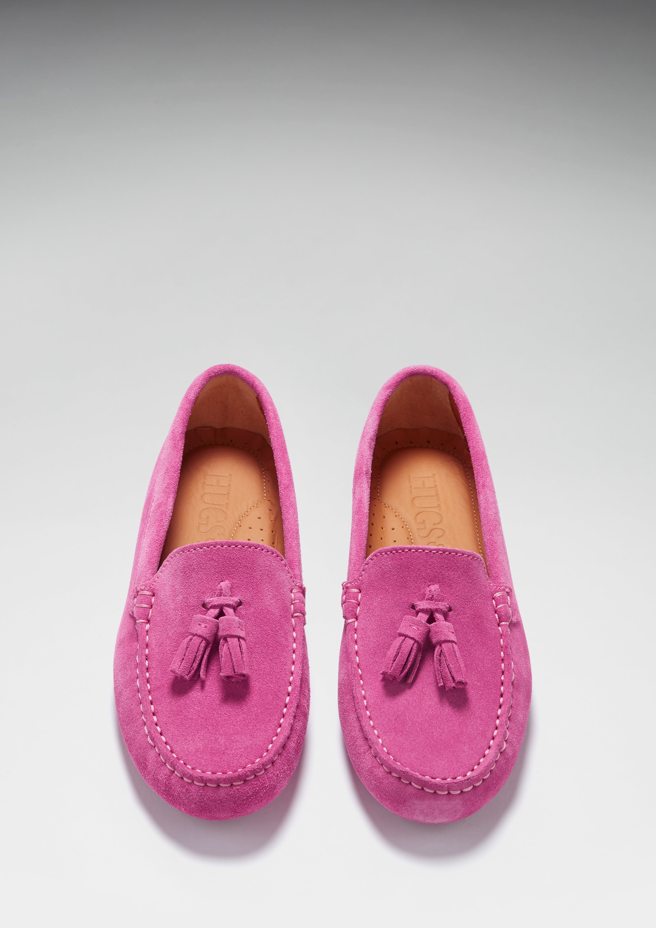 The Seraglio Pink Suede Tassel Loafers main image 0