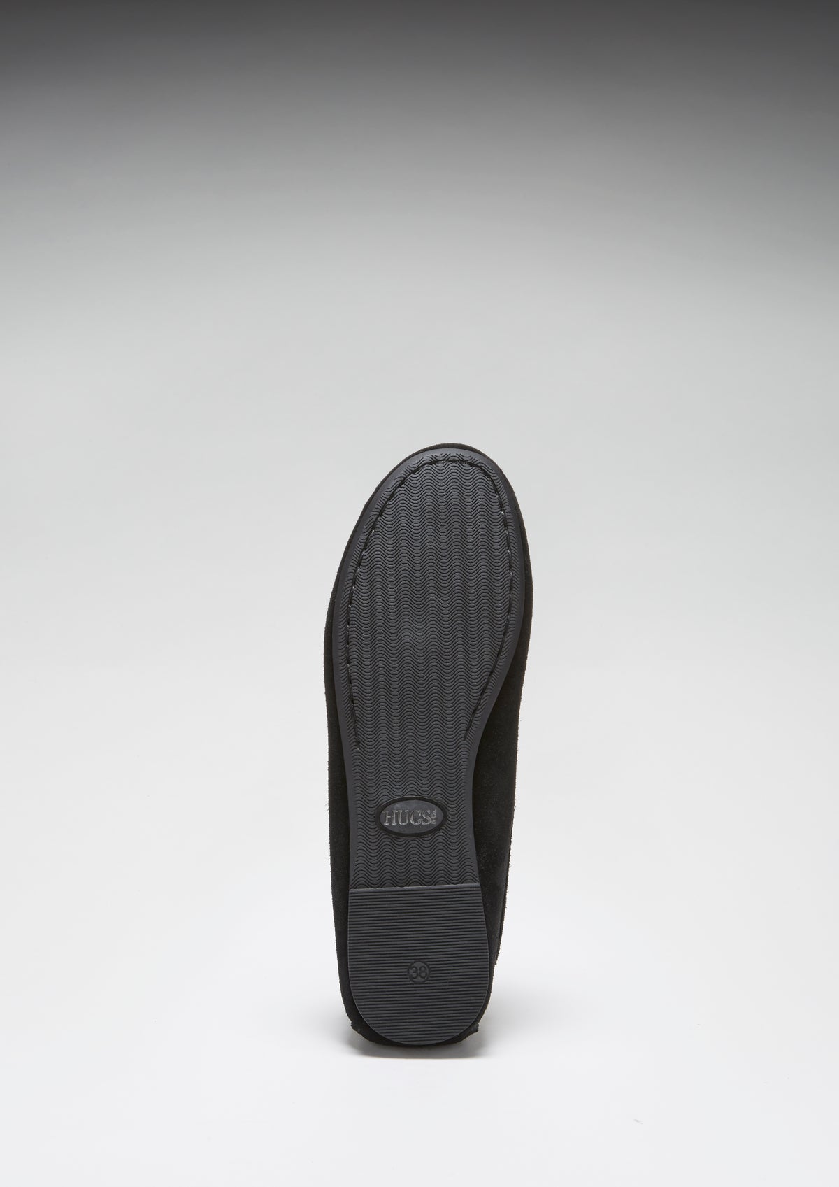 Women's Tasselled Driving Loafers Full Rubber Sole, black suede