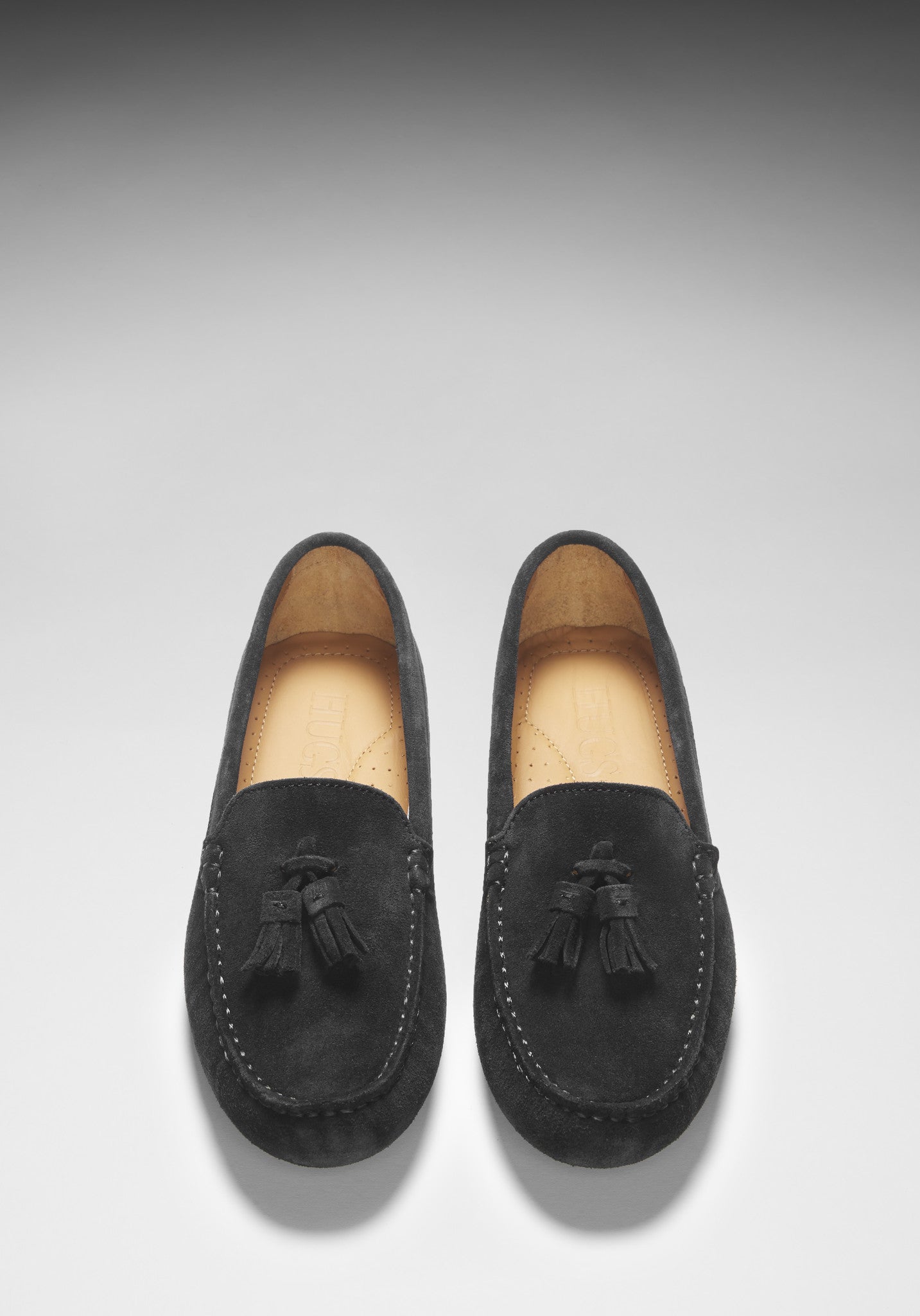 Black suede moccasins womens sale