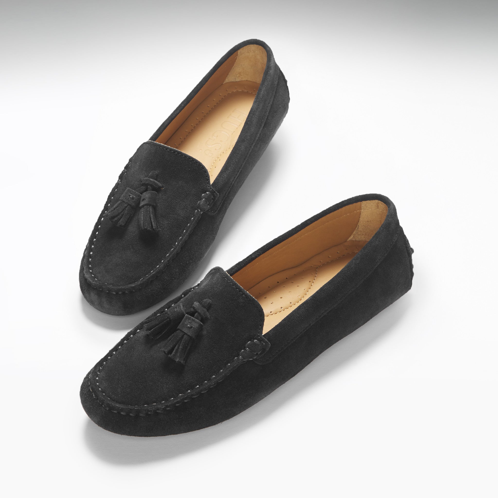 Womens black driving loafers discount