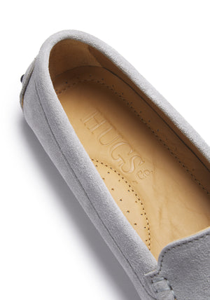 Women's Tasselled Driving Loafers, dove grey suede