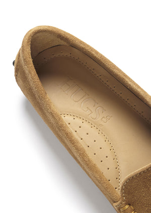 Women's Tasselled Driving Loafers, tobacco suede