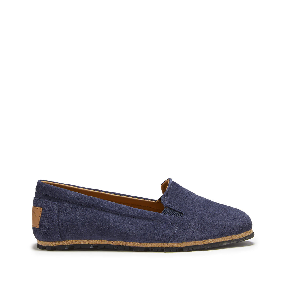 Upcycled Tyre Sole Espadrilles Navy Blue Suede