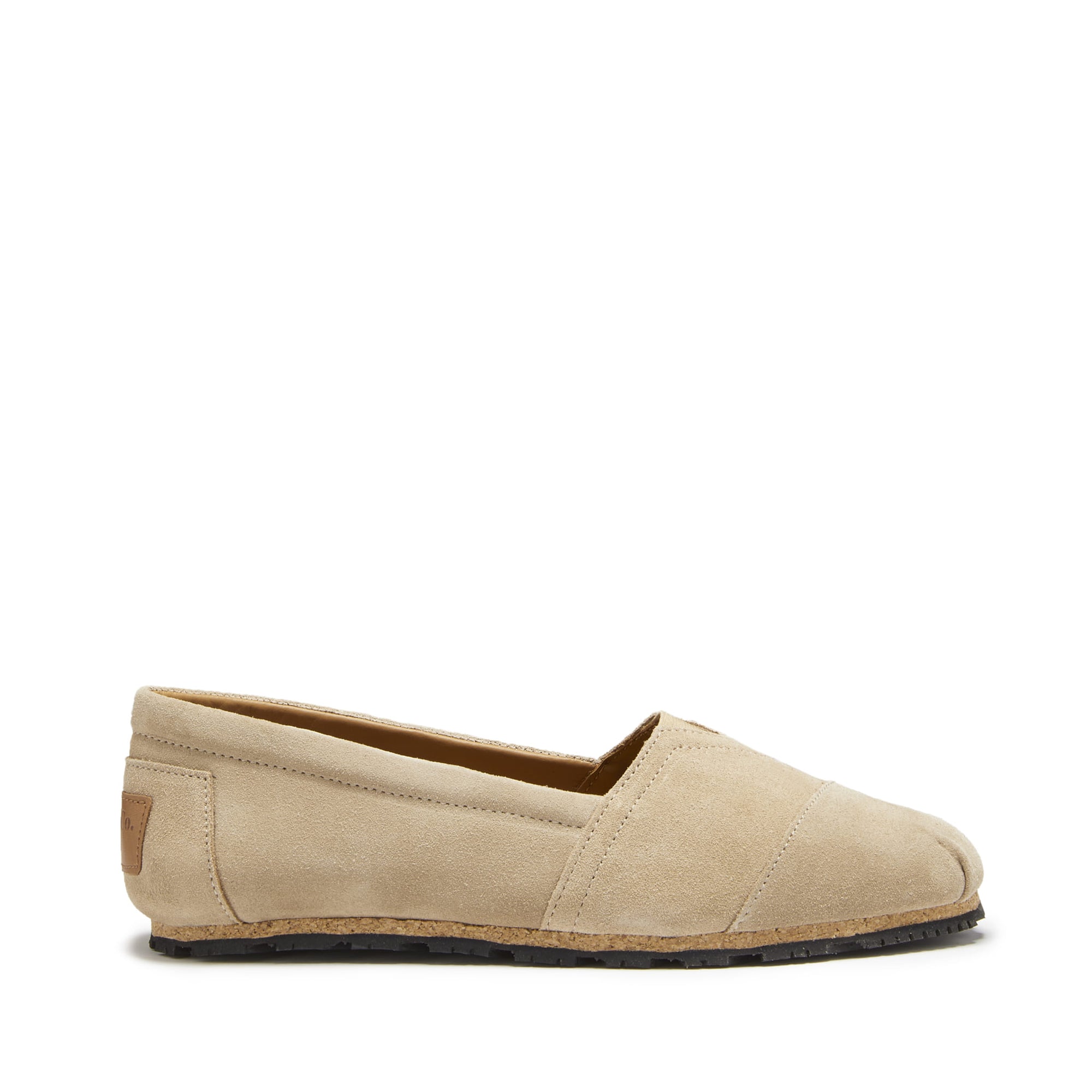 Tyre Soled Recycled Espadrille, Taupe Suede