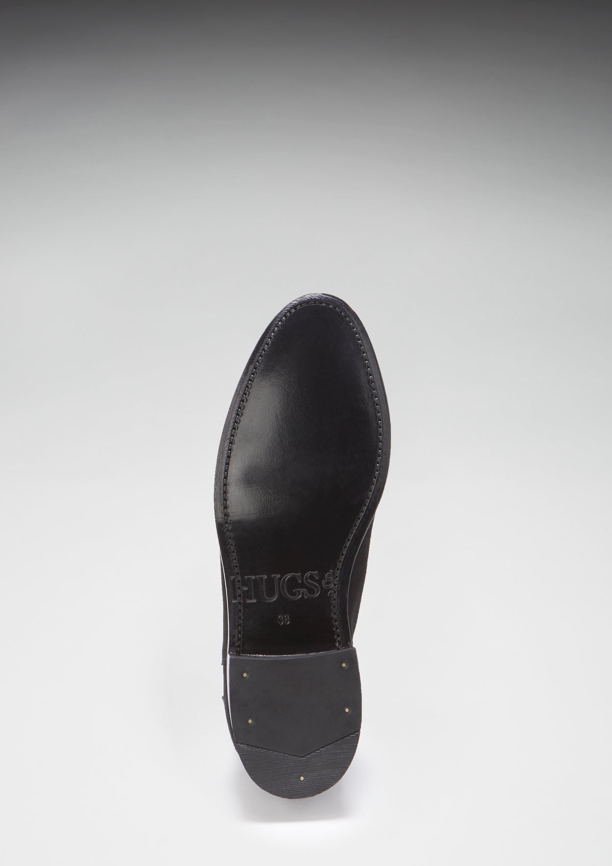 Women's Black Suede Chelsea Boots, Welted Leather Sole