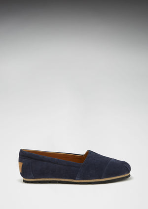 Women's Chukka Espadrilles, navy blue suede