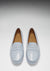 Women's Penny Driving Loafers, powder blue print patent leather