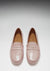 Mocassins Penny Driving pour femme, cuir verni imprimé rose poudré