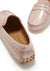 Mocassins Penny Driving pour femme, cuir verni imprimé rose poudré
