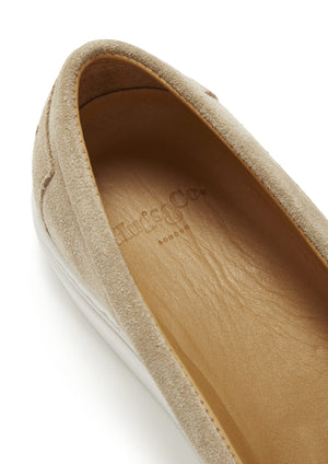 Baskets à enfiler pour femmes, daim taupe